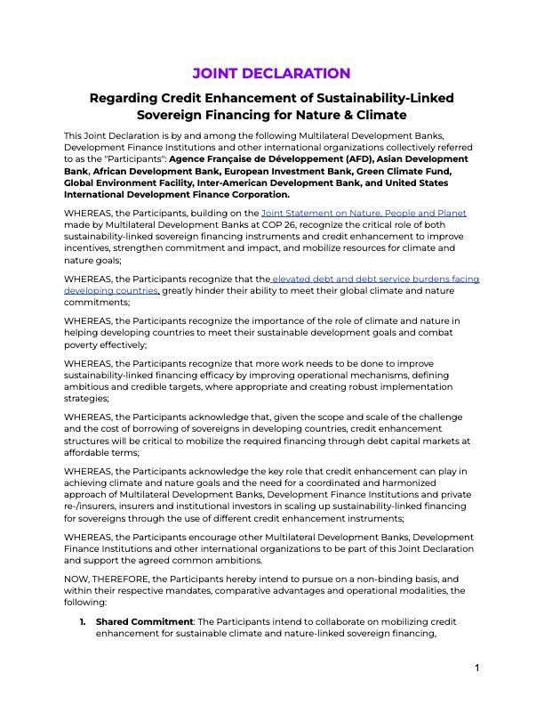 Joint-Declaration-on-Credit-Enhancement-of-Sustainability-Linked-Sovereign-Financing-for-Nature-Climate